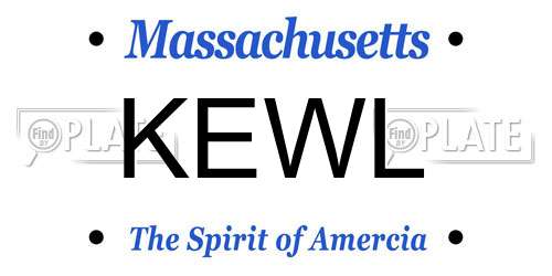 KEWL Massachusetts License Plate