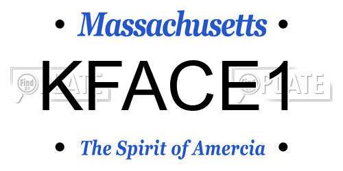 KFACE1 Massachusetts License Plate