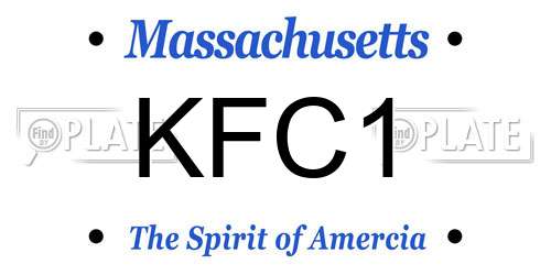 KFC1 Massachusetts License Plate