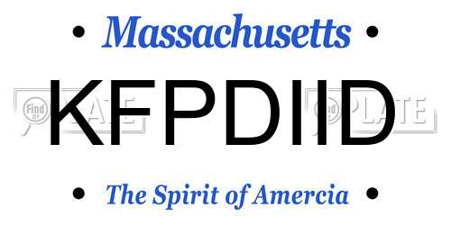 KFPDIID Massachusetts License Plate