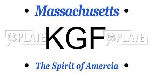 KGF Massachusetts License Plate
