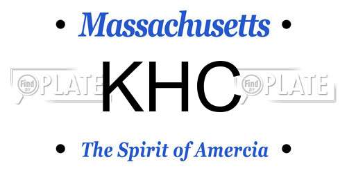 KHC Massachusetts License Plate
