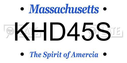 KHD45S Massachusetts License Plate