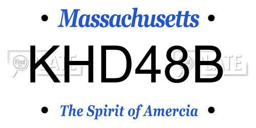 KHD48B Massachusetts License Plate