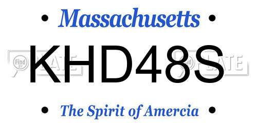 KHD48S Massachusetts License Plate