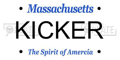 KICKER Massachusetts License Plate