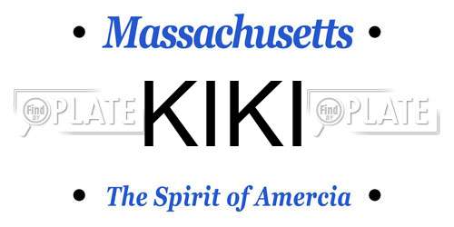 KIKI Massachusetts License Plate