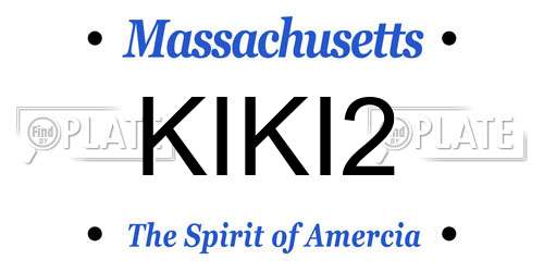 KIKI2 Massachusetts License Plate