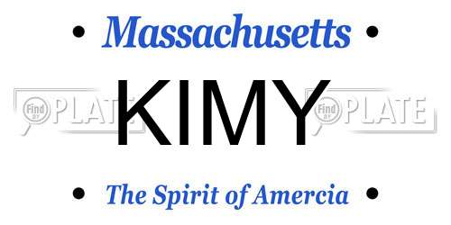 KIMY Massachusetts License Plate