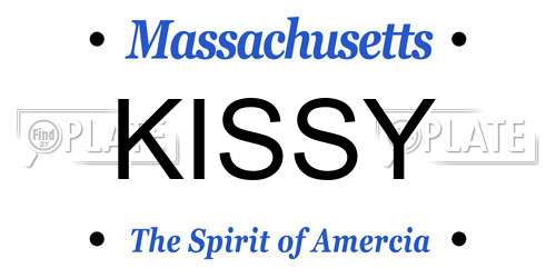 KISSY Massachusetts License Plate