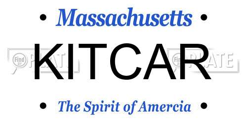 KITCAR Massachusetts License Plate