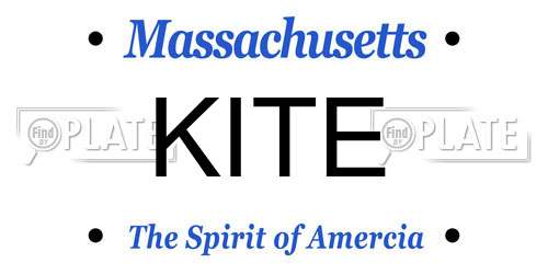 KITE Massachusetts License Plate