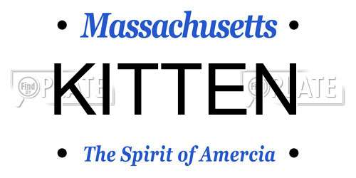 KITTEN Massachusetts License Plate