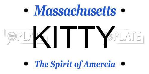 KITTY Massachusetts License Plate