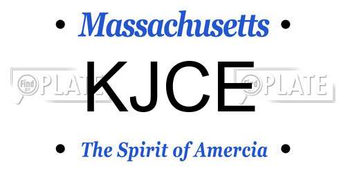 KJCE Massachusetts License Plate