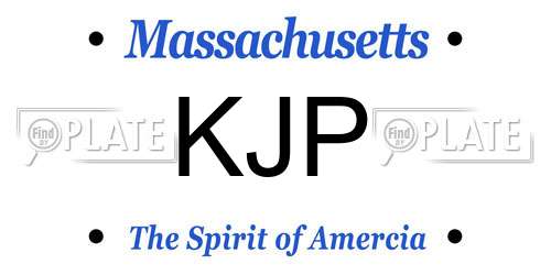 KJP Massachusetts License Plate