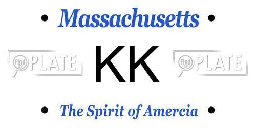 KK Massachusetts License Plate