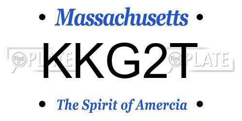 KKG2T Massachusetts License Plate