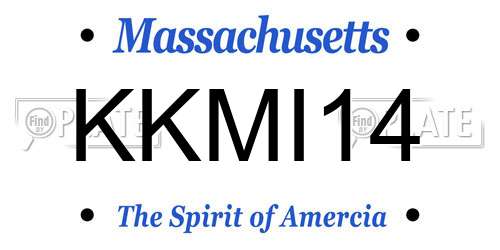 KKMI14 Massachusetts License Plate