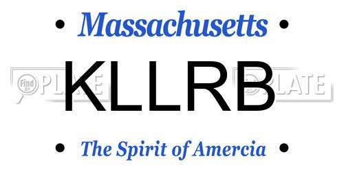 KLLRB Massachusetts License Plate