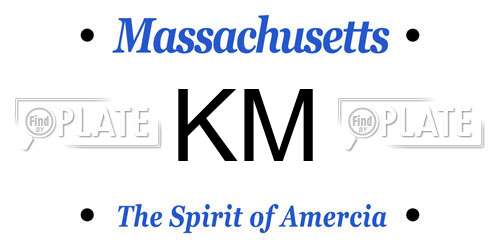 KM Massachusetts License Plate