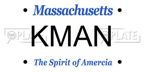 KMAN Massachusetts License Plate