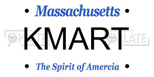 KMART Massachusetts License Plate