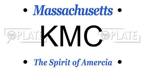 KMC Massachusetts License Plate