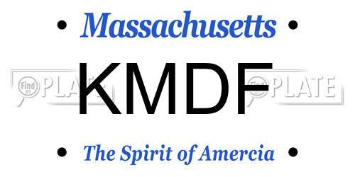 KMDF Massachusetts License Plate