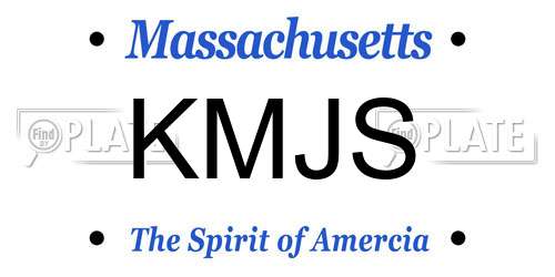 KMJS Massachusetts License Plate
