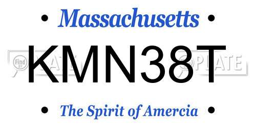 KMN38T Massachusetts License Plate