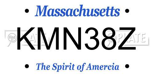 KMN38Z Massachusetts License Plate