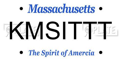 KMSITTT Massachusetts License Plate