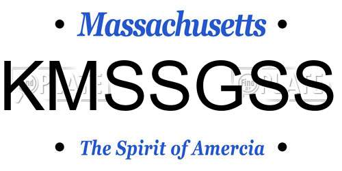 KMSSGSS Massachusetts License Plate