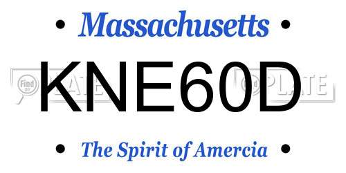KNE60D Massachusetts License Plate