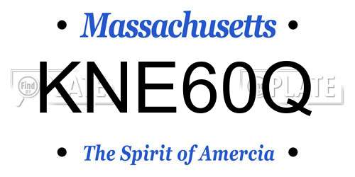 KNE60Q Massachusetts License Plate