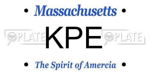 KPE Massachusetts License Plate