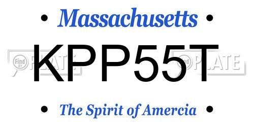KPP55T Massachusetts License Plate
