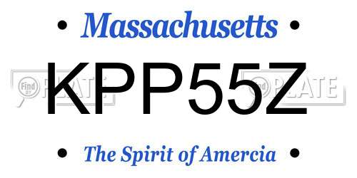 KPP55Z Massachusetts License Plate