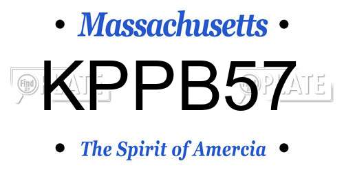 KPPB57 Massachusetts License Plate