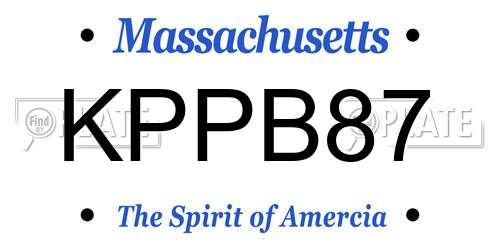 KPPB87 Massachusetts License Plate