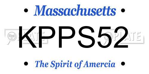 KPPS52 Massachusetts License Plate