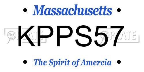 KPPS57 Massachusetts License Plate