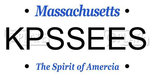 KPSSEES Massachusetts License Plate