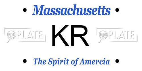 KR Massachusetts License Plate