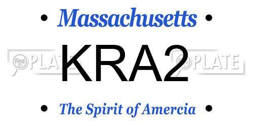 KRA2 Massachusetts License Plate