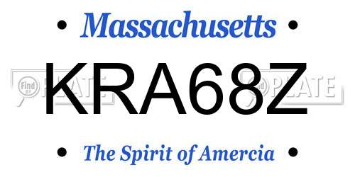 KRA68Z Massachusetts License Plate