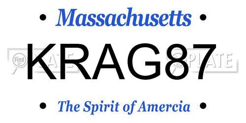 KRAG87 Massachusetts License Plate