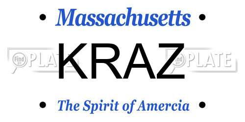 KRAZ Massachusetts License Plate