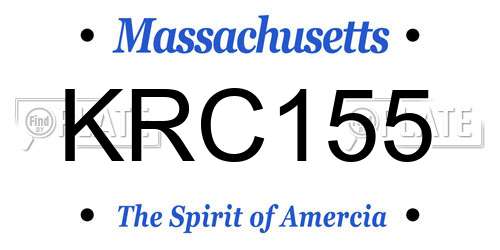 KRC155 Massachusetts License Plate
